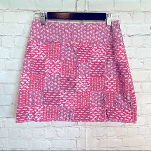 Vineyard Vines Patchwork Skirt Pink